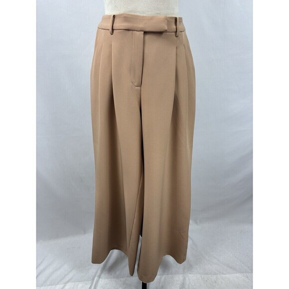 Amazon The Drop Wyatt Pleated Pants Trousers Praline Peach Gold Medium Wide Leg - Picture 11 of 11